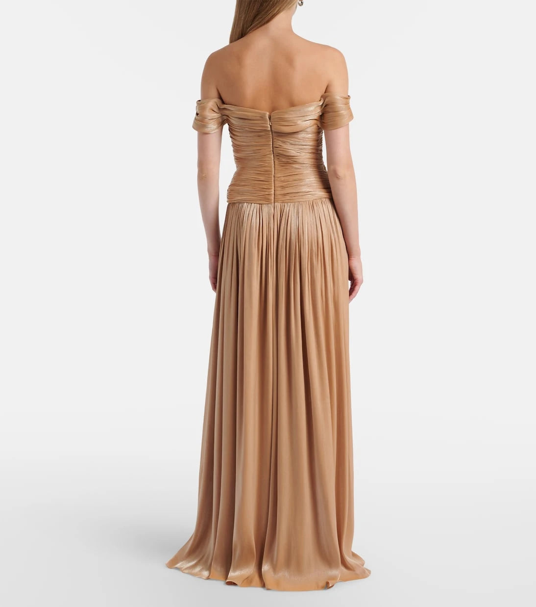 Costarellos - Cutout Lurex georgette gown