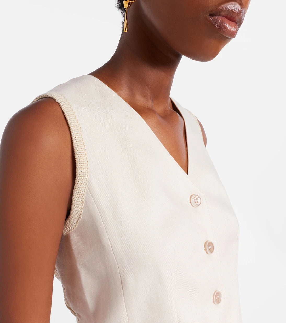 Max Mara - Calibri cable-knit linen vest