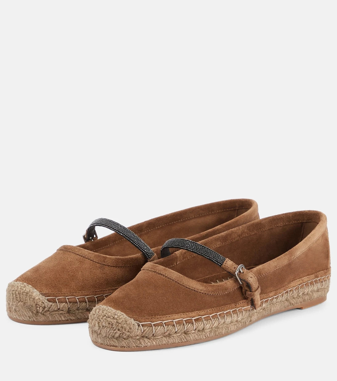 Brunello Cucinelli - Monili suede espadrilles