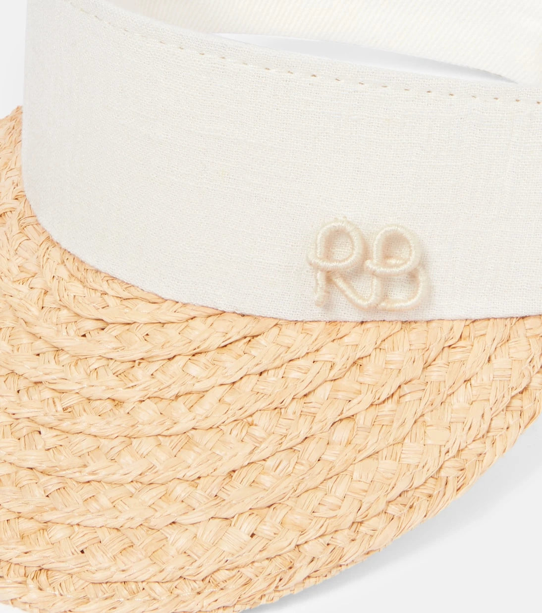 Ruslan Baginskiy - Straw and linen-blend visor
