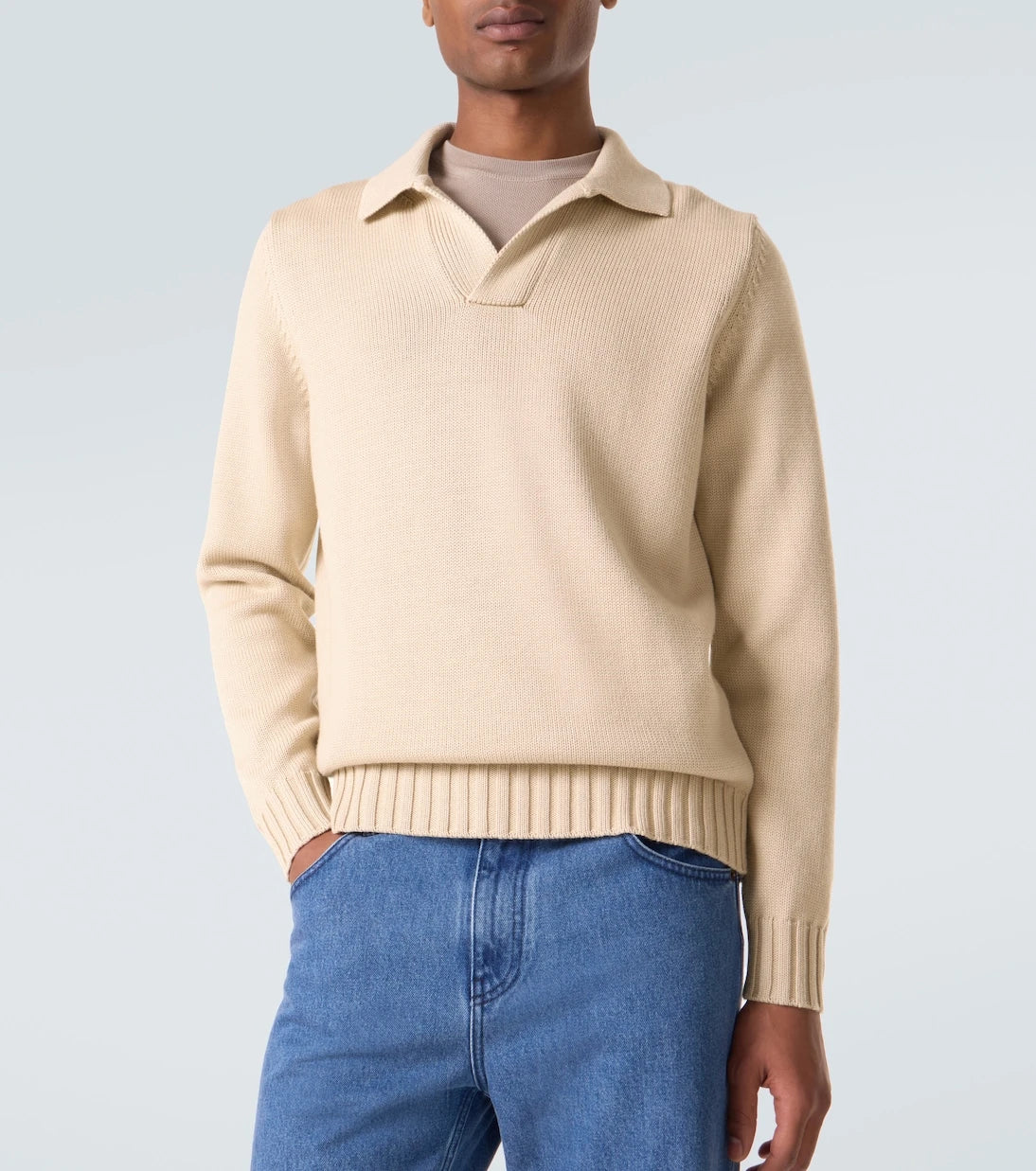 Thom Sweeney - سترة بولو صوف