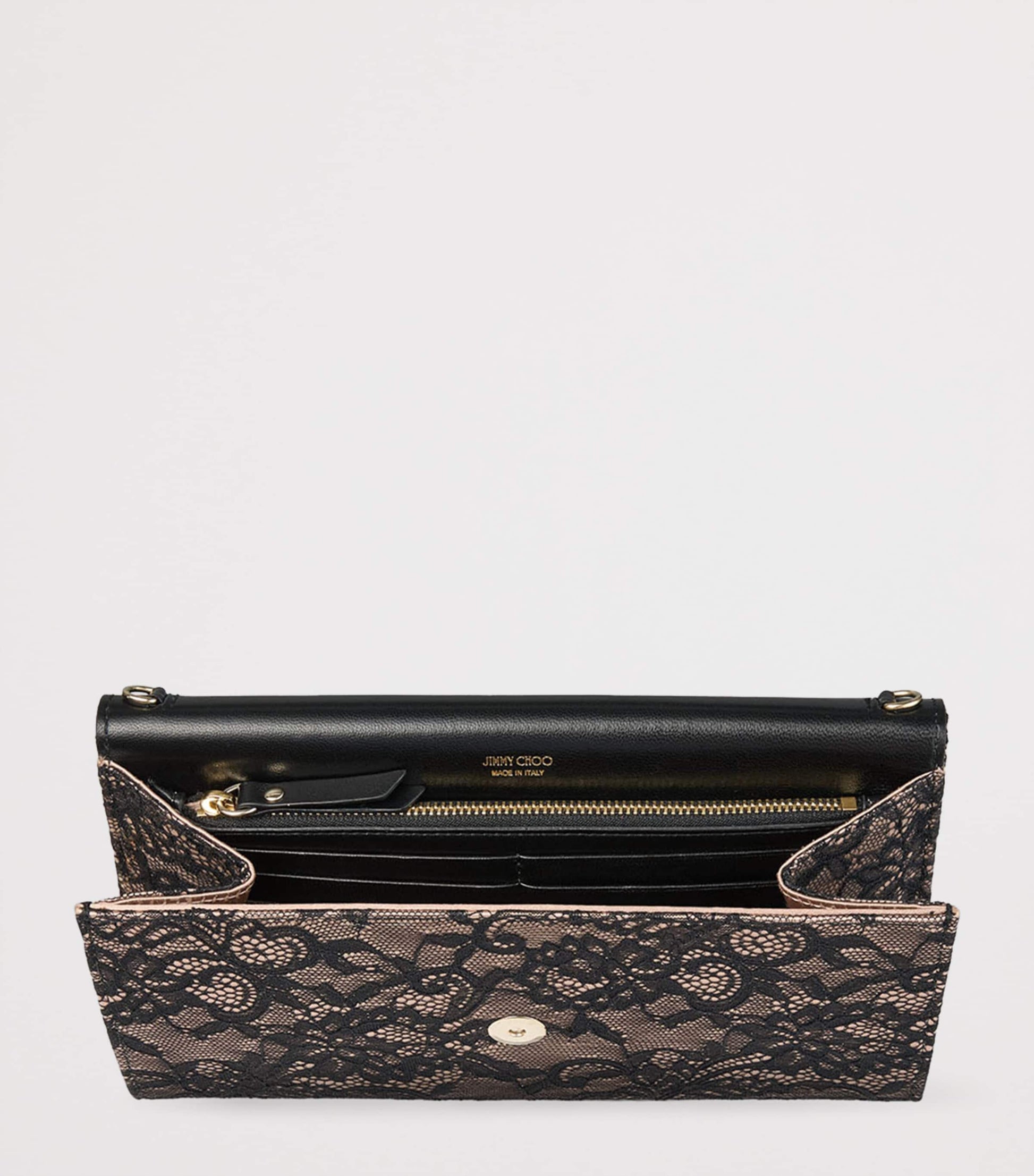 Lace Emmie Clutch Bag BLACK/BALLET PINK/LI
