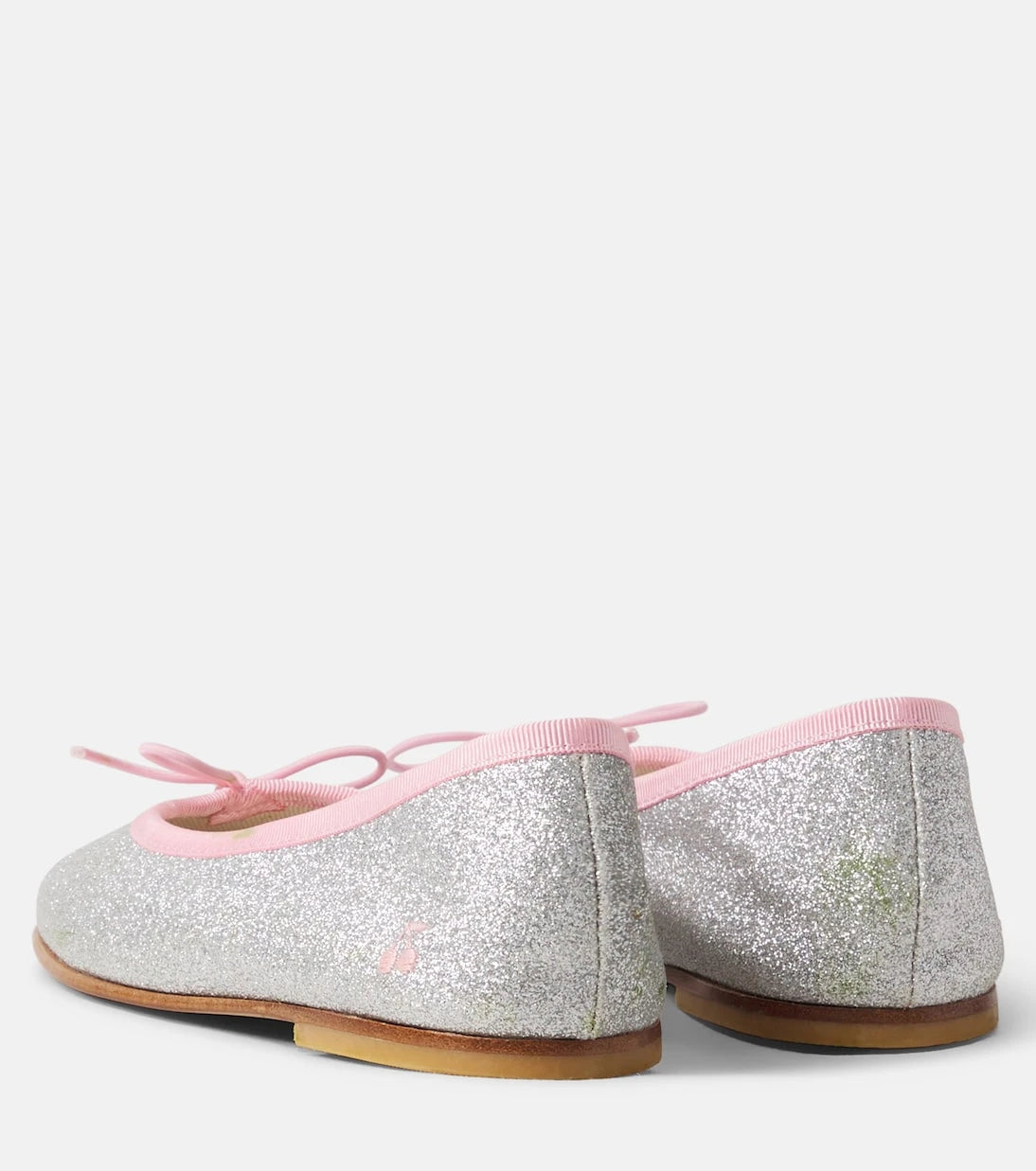Bonpoint - Lisa bow-detail glitter ballet flats