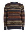 Barbour Wool Fair Isle Sweater NAVY MARL