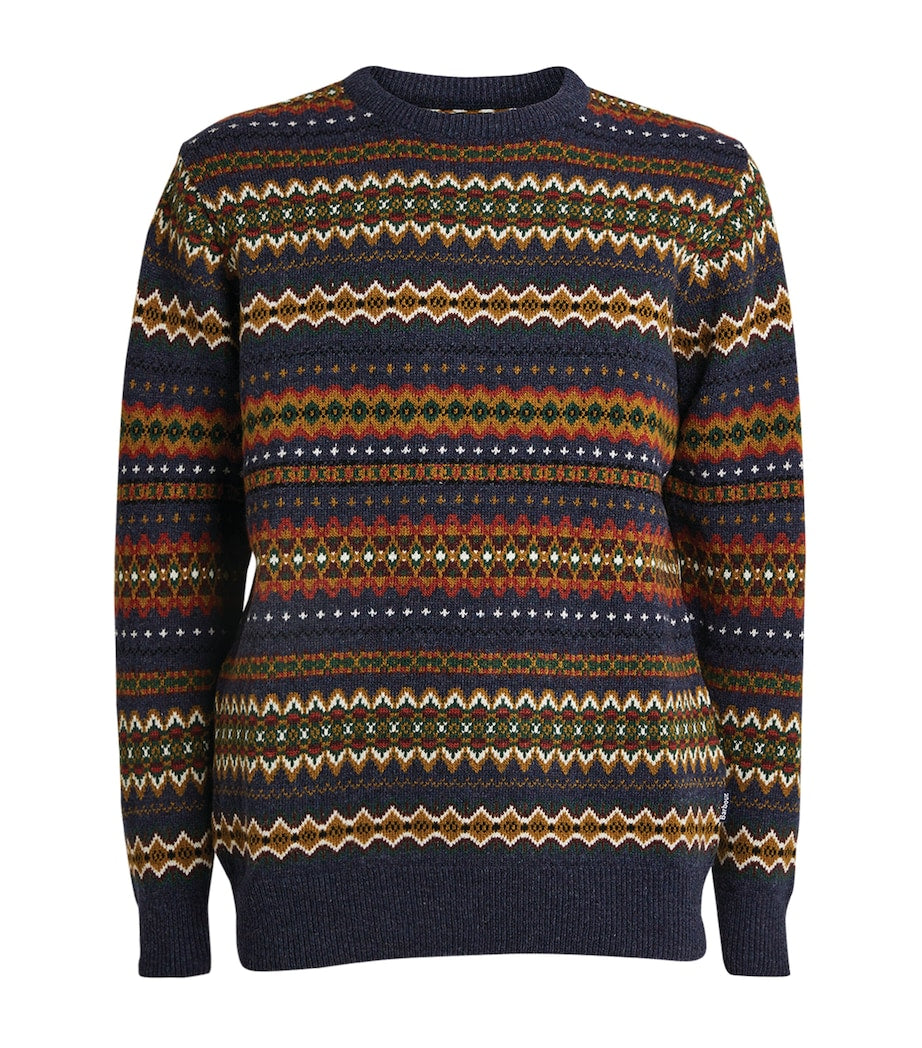 Barbour Wool Fair Isle Sweater NAVY MARL