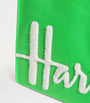 Harrods Green Small Cotton Logo Tote Bag