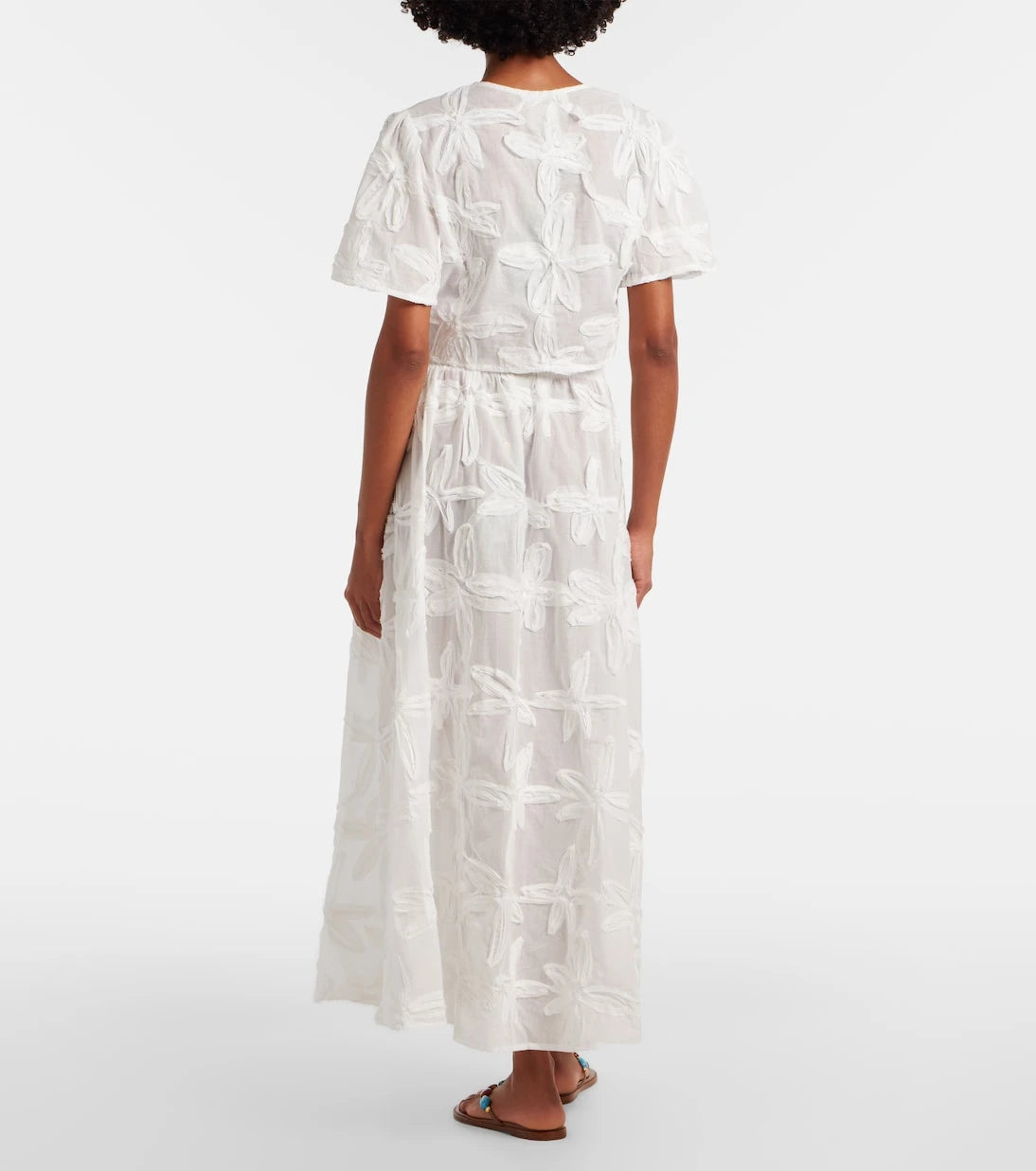 Farm Rio - Coast Shell cotton maxi skirt