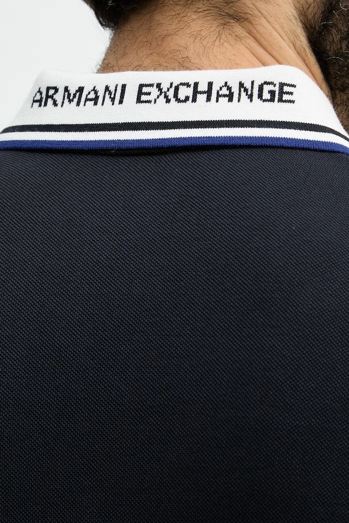 Armani Exchange erkek pamuklu yakalı tişört