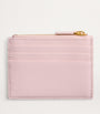 Valentino Garavani Pink Leather VLogo Signature Zipped Card Holder