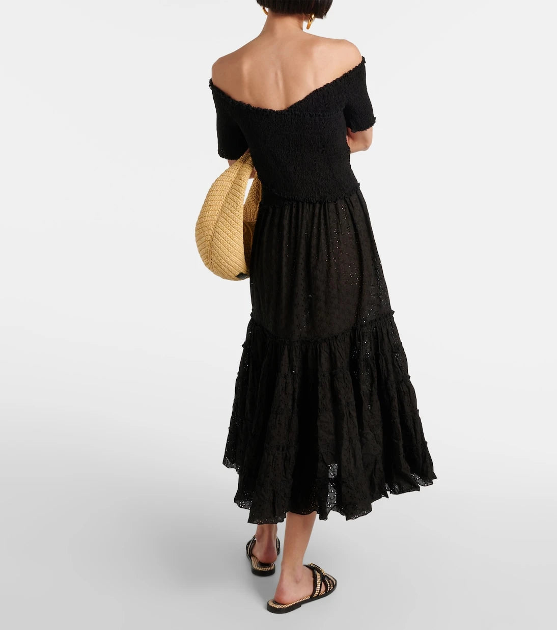 Poupette St Barth - Soledad smocked cotton midi dress