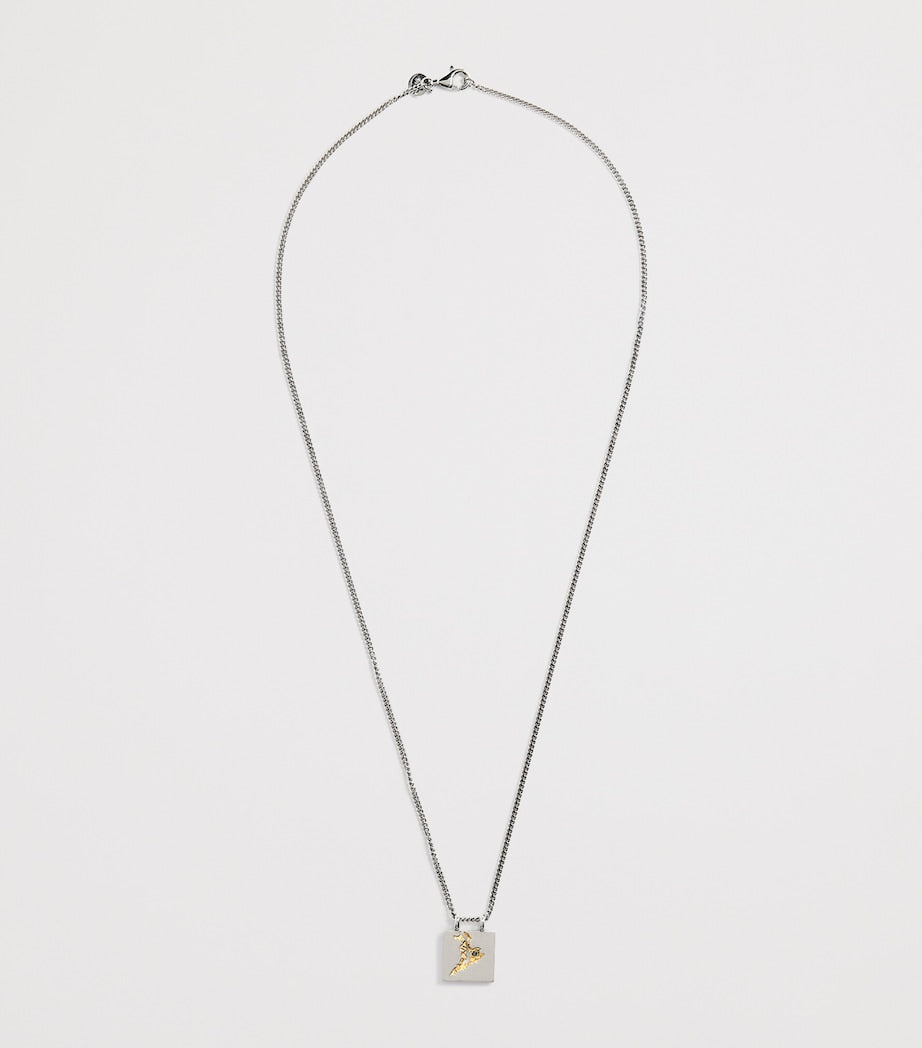 Tom Wood Sterling Silver and Tourmaline Mined Necklace