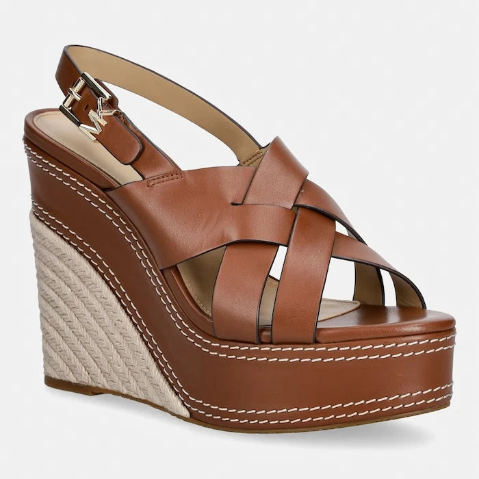 Кожени сандали MICHAEL Michael Kors Nora Wedge