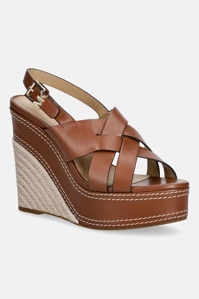 Кожени сандали MICHAEL Michael Kors Nora Wedge