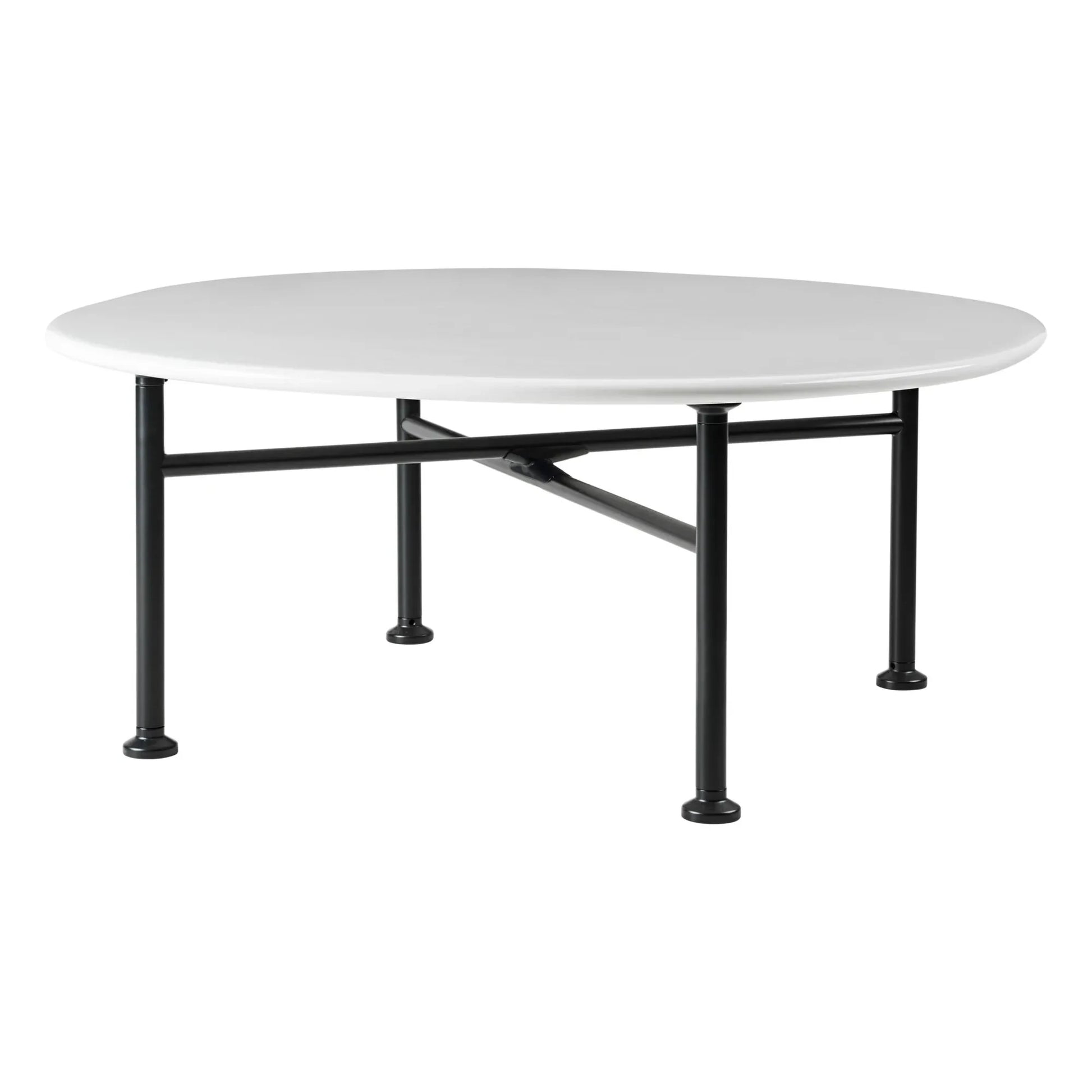 Gubi - Carmel round ceramic coffee table, OEO Studio | White