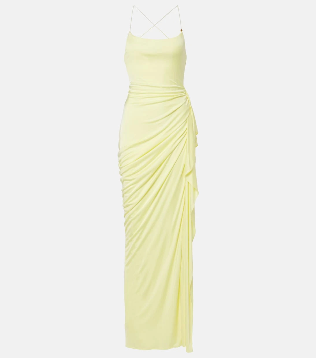 Versace - Medusa draped jersey gown