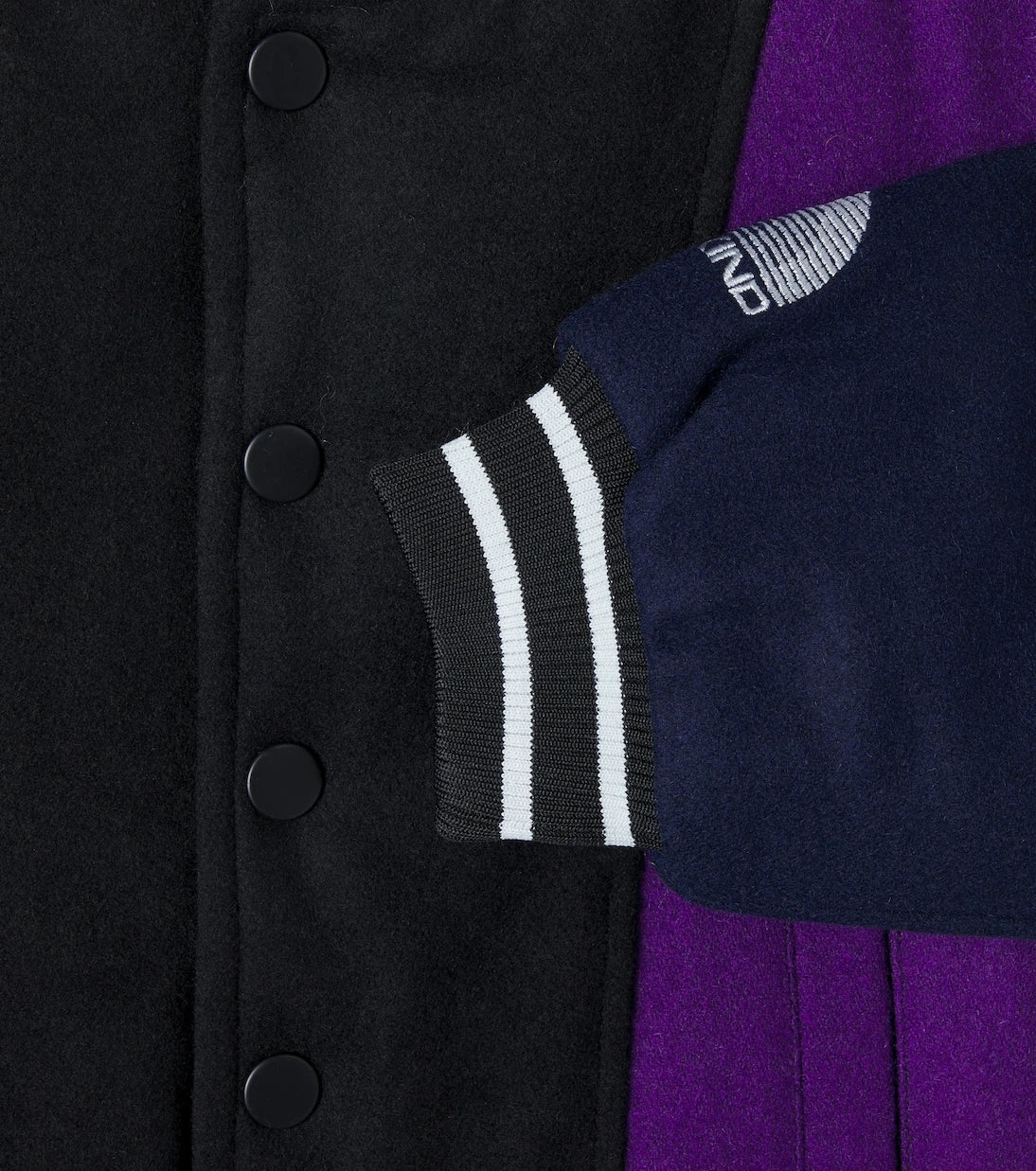 Molo - Hani striped wool-blend varsity jacket