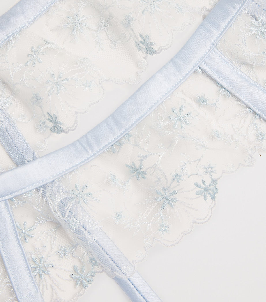 Kiki de Montparnasse Blue Lace Mathilde Suspender Belt