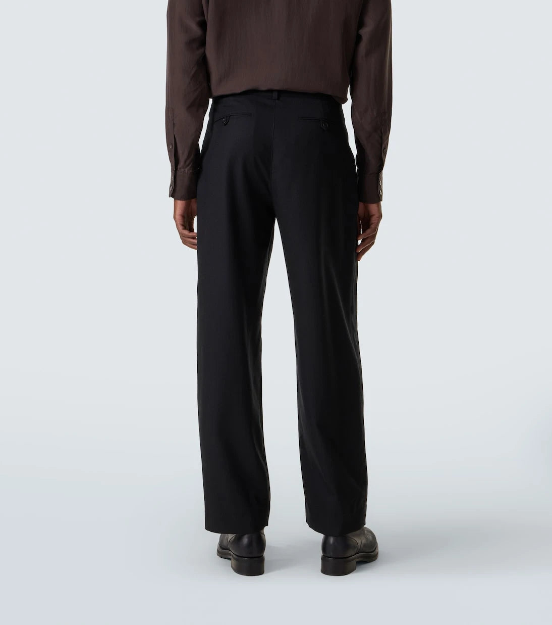 The Row - Corley virgin wool flannel wide-leg pants