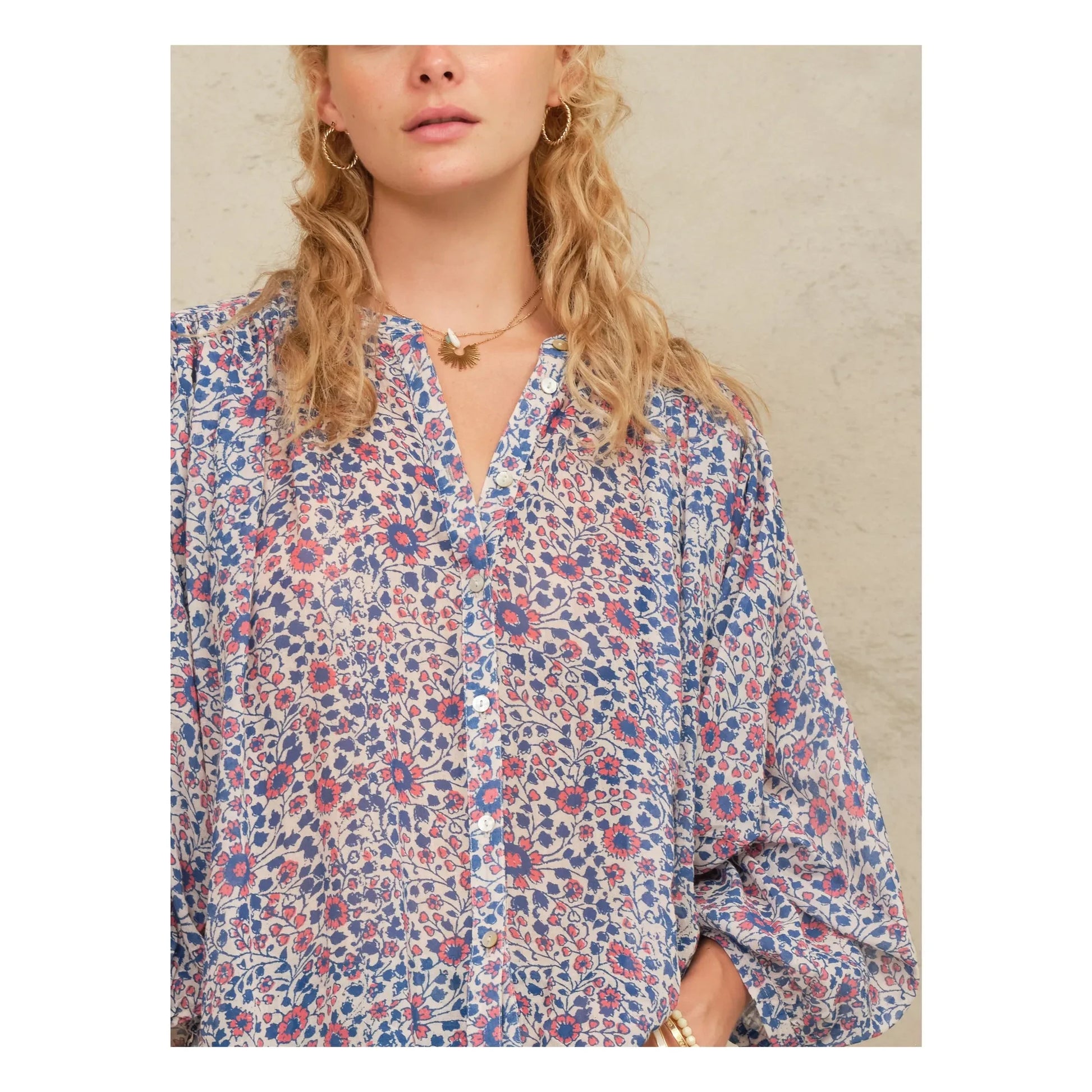 M.A.B.E. - Della Coton blouse | Pink