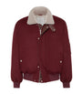 Brunello Cucinelli Red Wool Down-Filled Bomber Jacket
