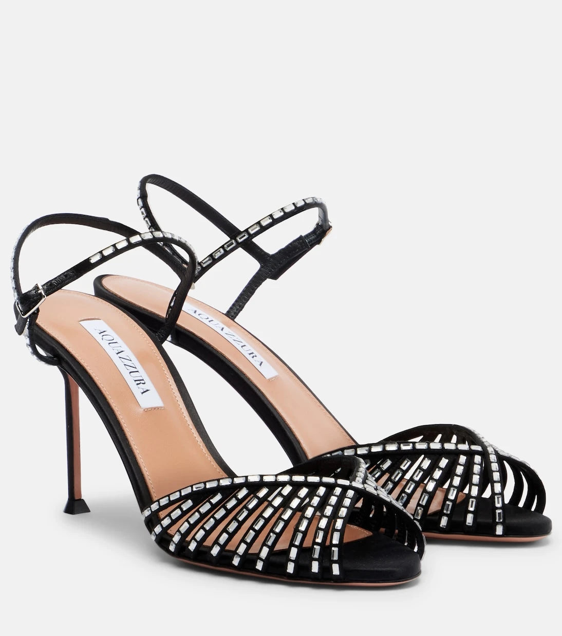 Aquazzura - Hold Me 85 crystal-embellished sandals