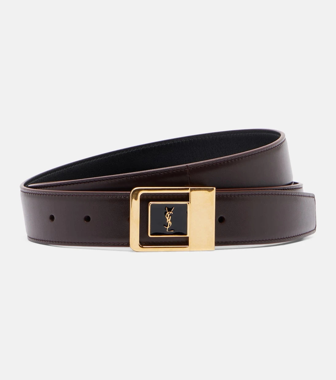 Saint Laurent - Cassandre leather belt