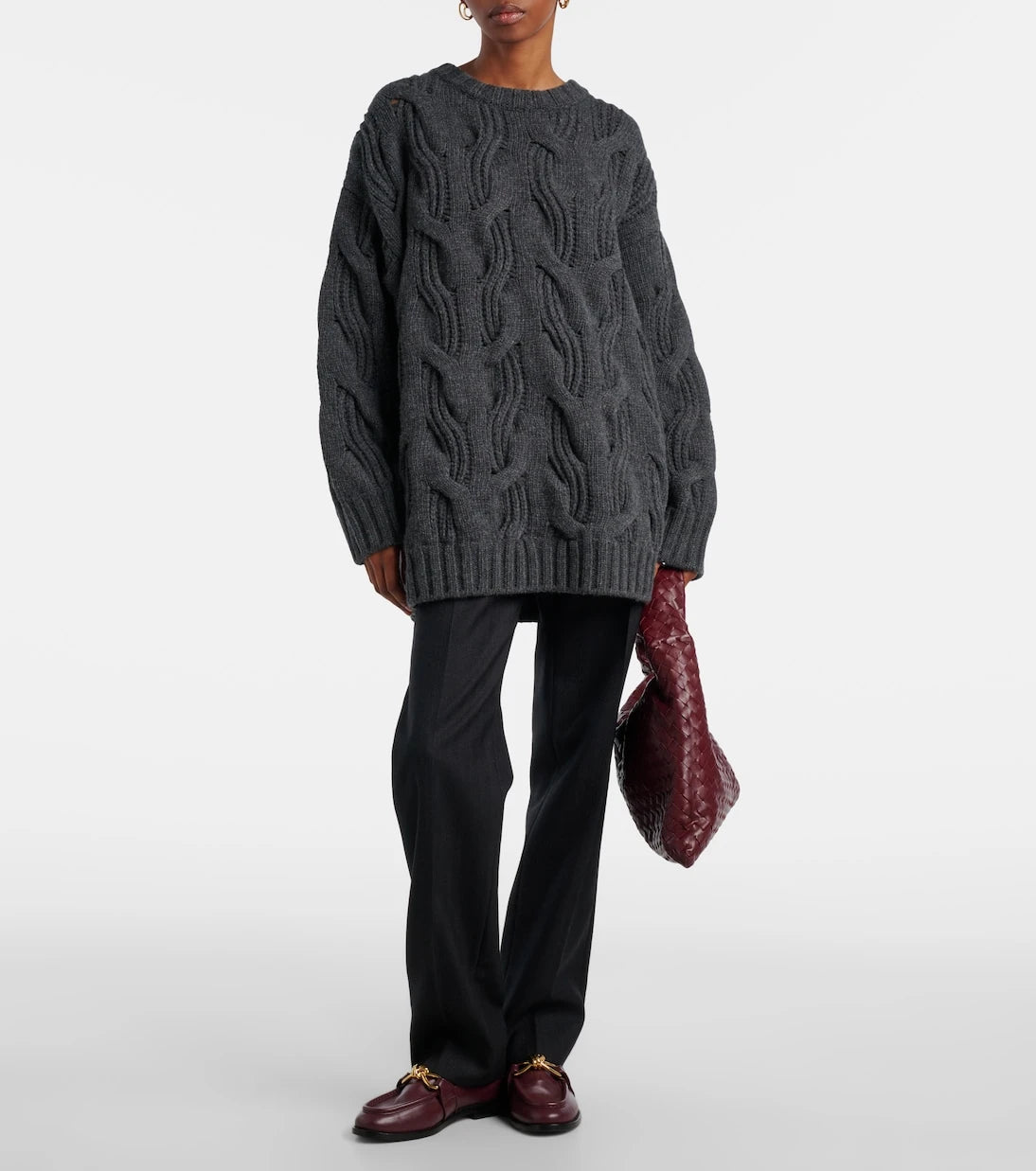 Bottega Veneta - Saç Örgülü Yün Kazak
