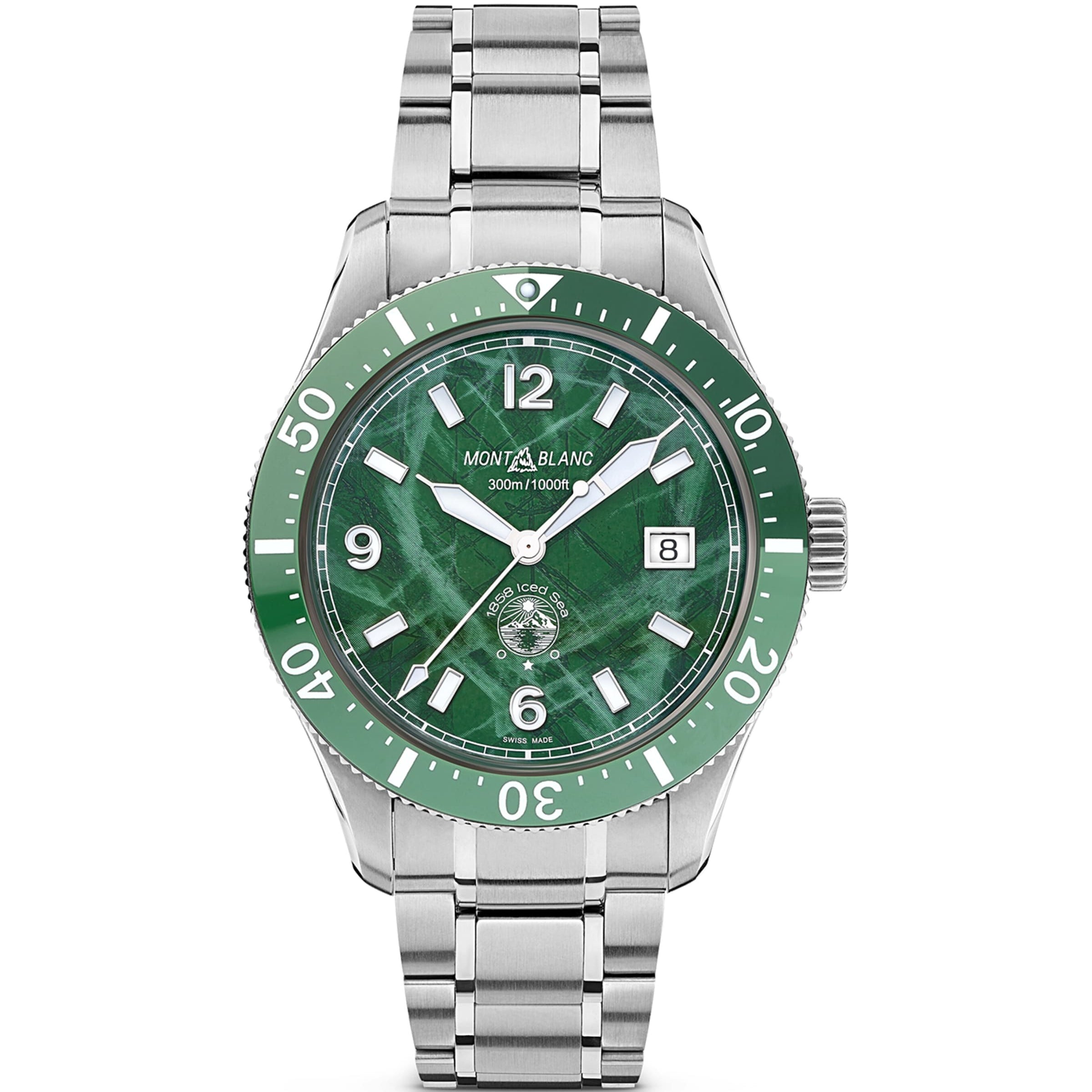 Stainless Steel 1858 Iced Sea Automatic Date Watch 41mm