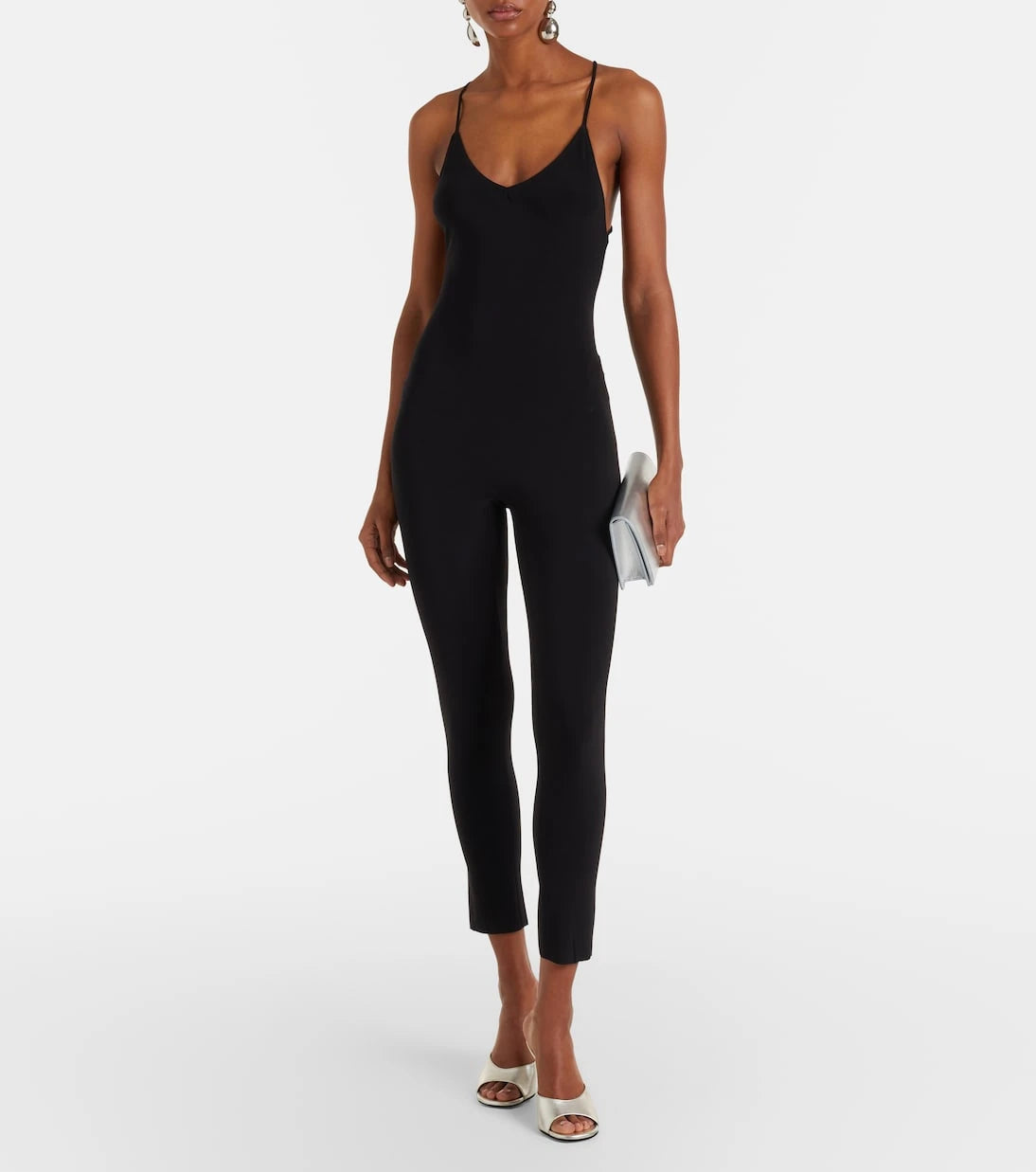 Norma Kamali - Fara open-back jersey catsuit