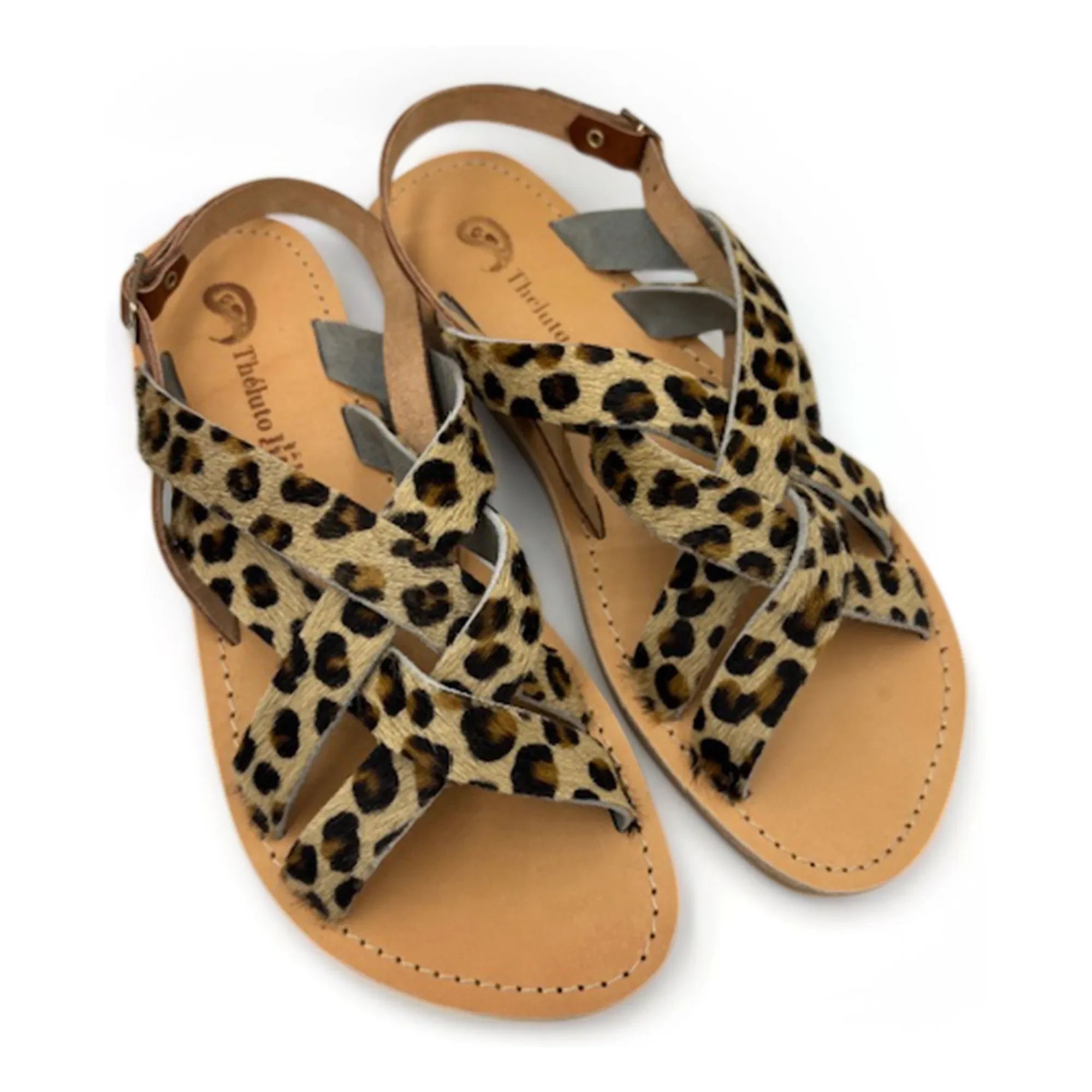 Théluto - Rome Leopard sandals | Beige