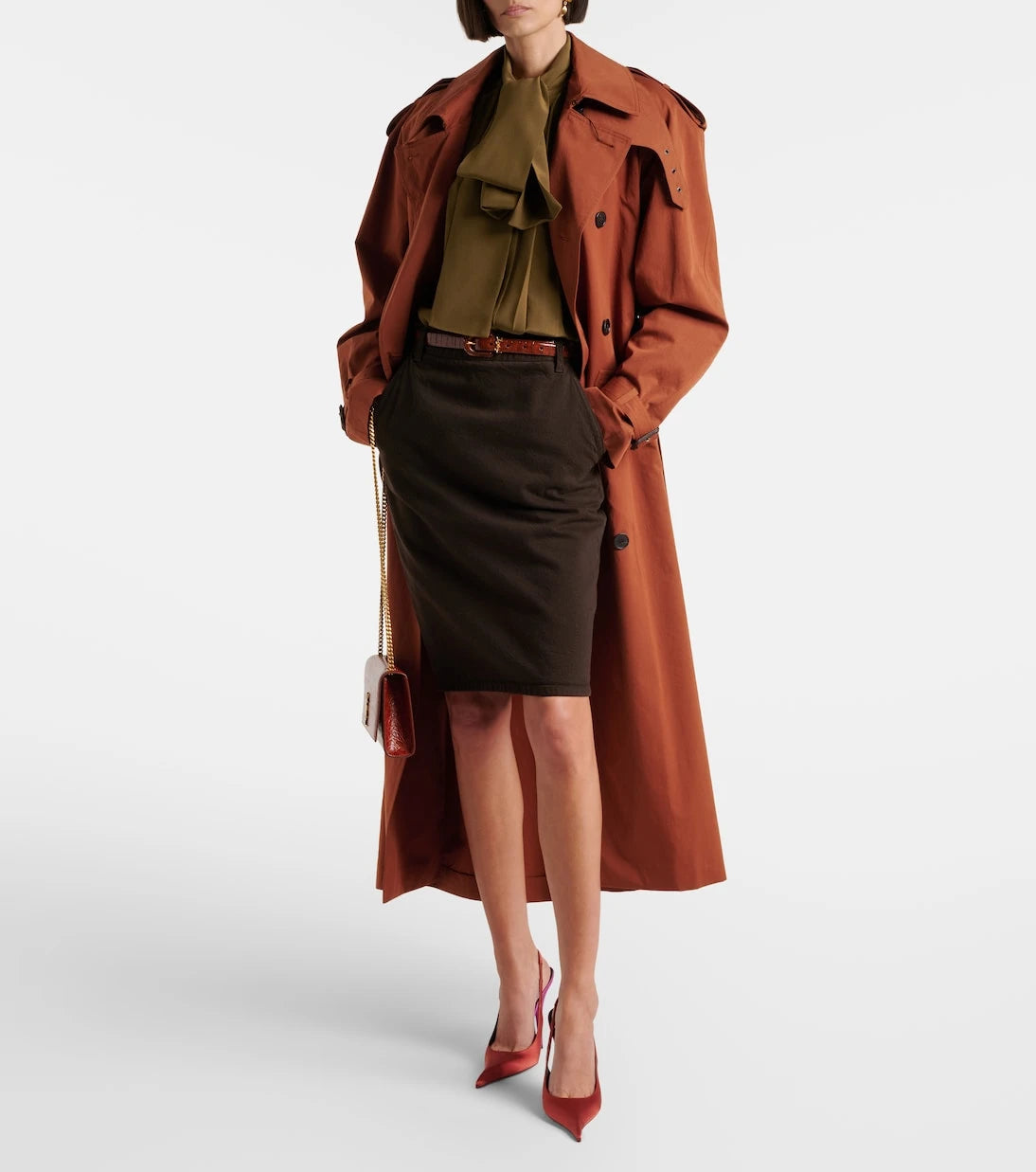 Saint Laurent - Tie-neck silk crêpe de chine blouse