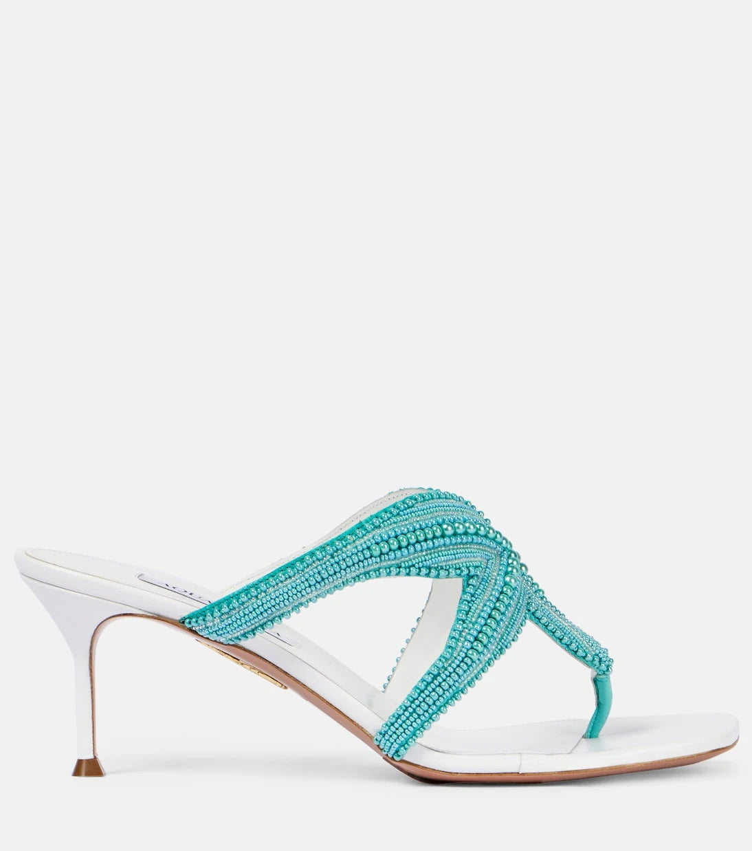 Aquazzura - صنادل ريف ستار 65 الجلدية ذات الحزام بين الأصابع