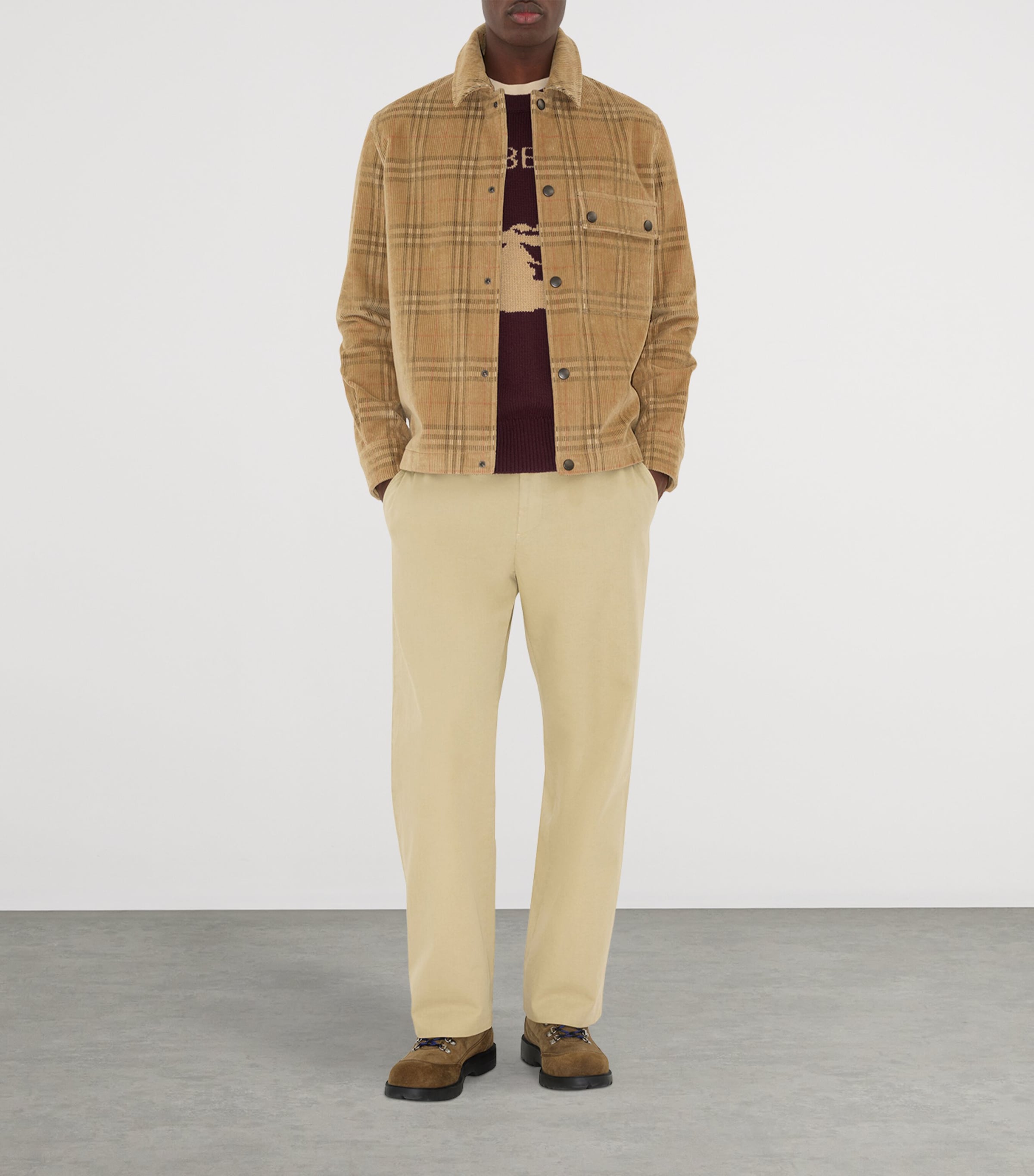 Burberry Beige Corduroy Check Overshirt
