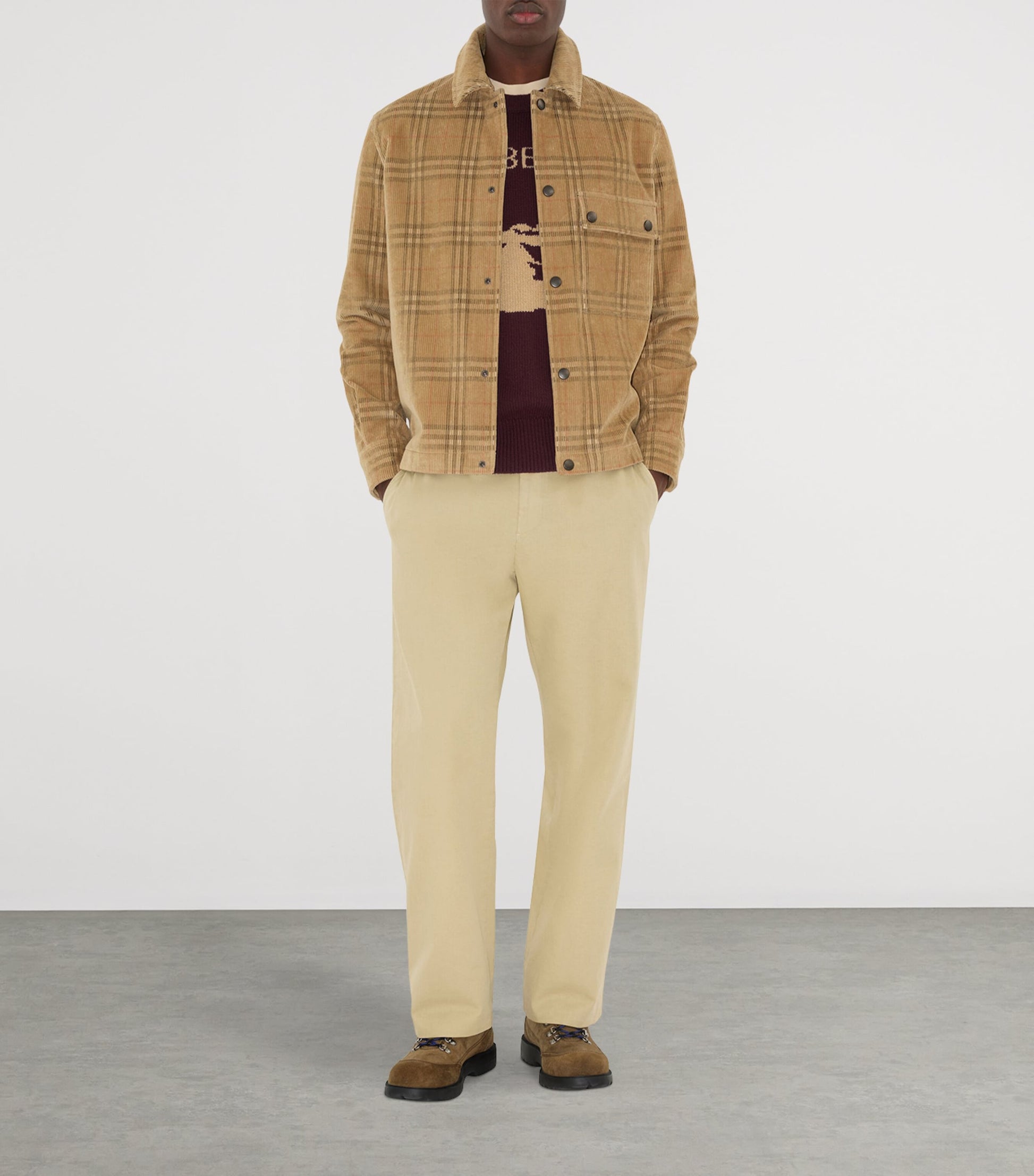 Burberry Beige Corduroy Check Overshirt