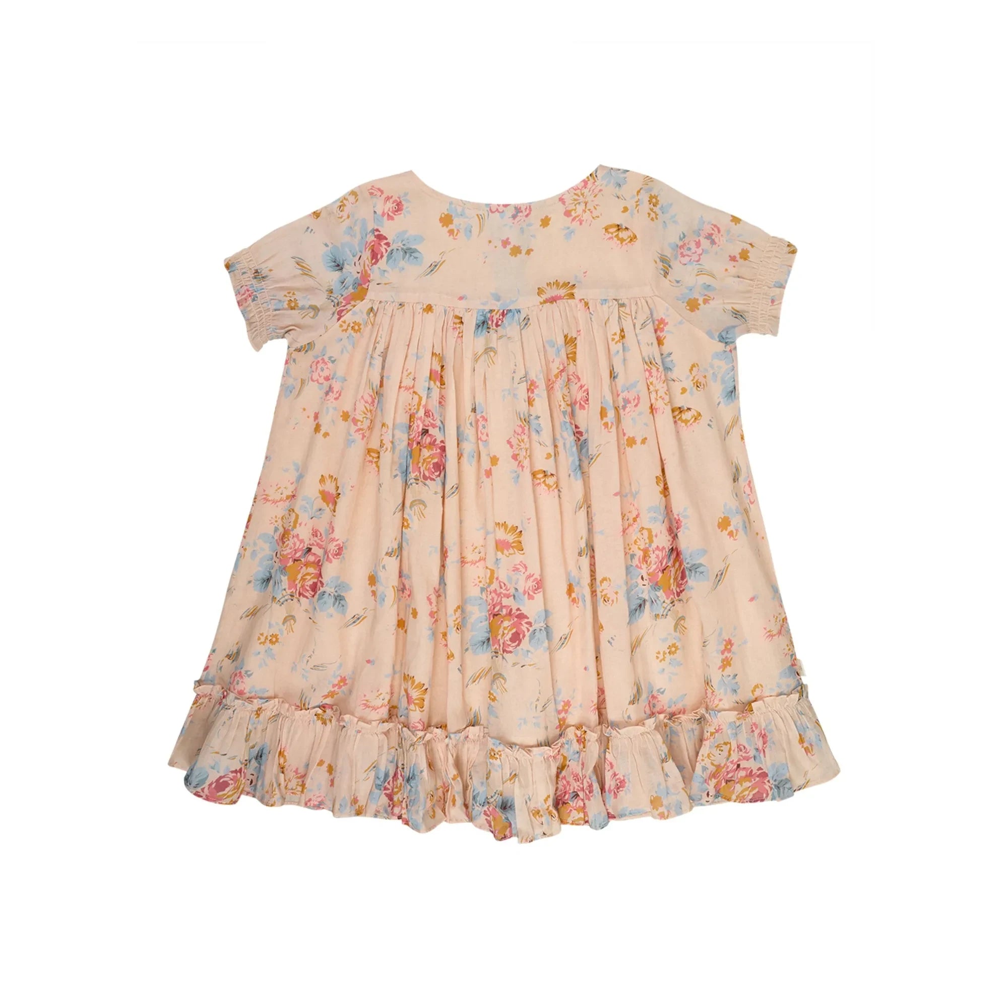 Lilinoa - Maeva Floral Cotton Voile Dress | Peach