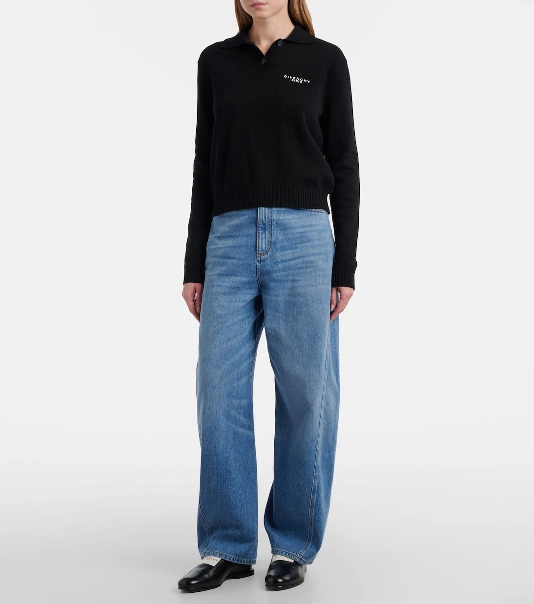 Givenchy - Logo wool and cashmere polo sweater