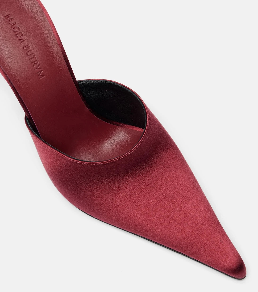 Magda Butrym - Floral-appliqué satin pumps