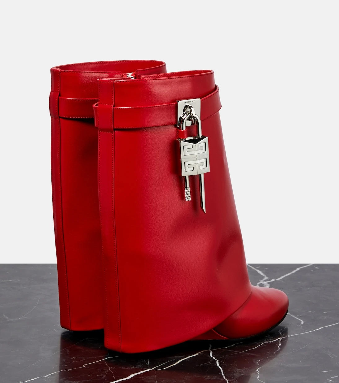 Givenchy - Shark Lock leather ankle boots