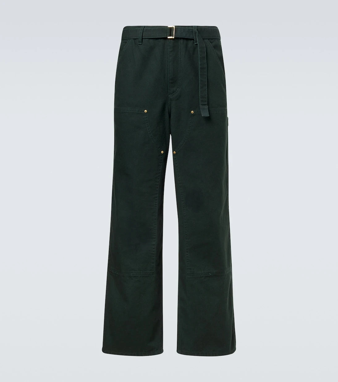 Sacai - بنطال قطني بحزام بقصة مستقيمة بالتعاون مع Carhatt