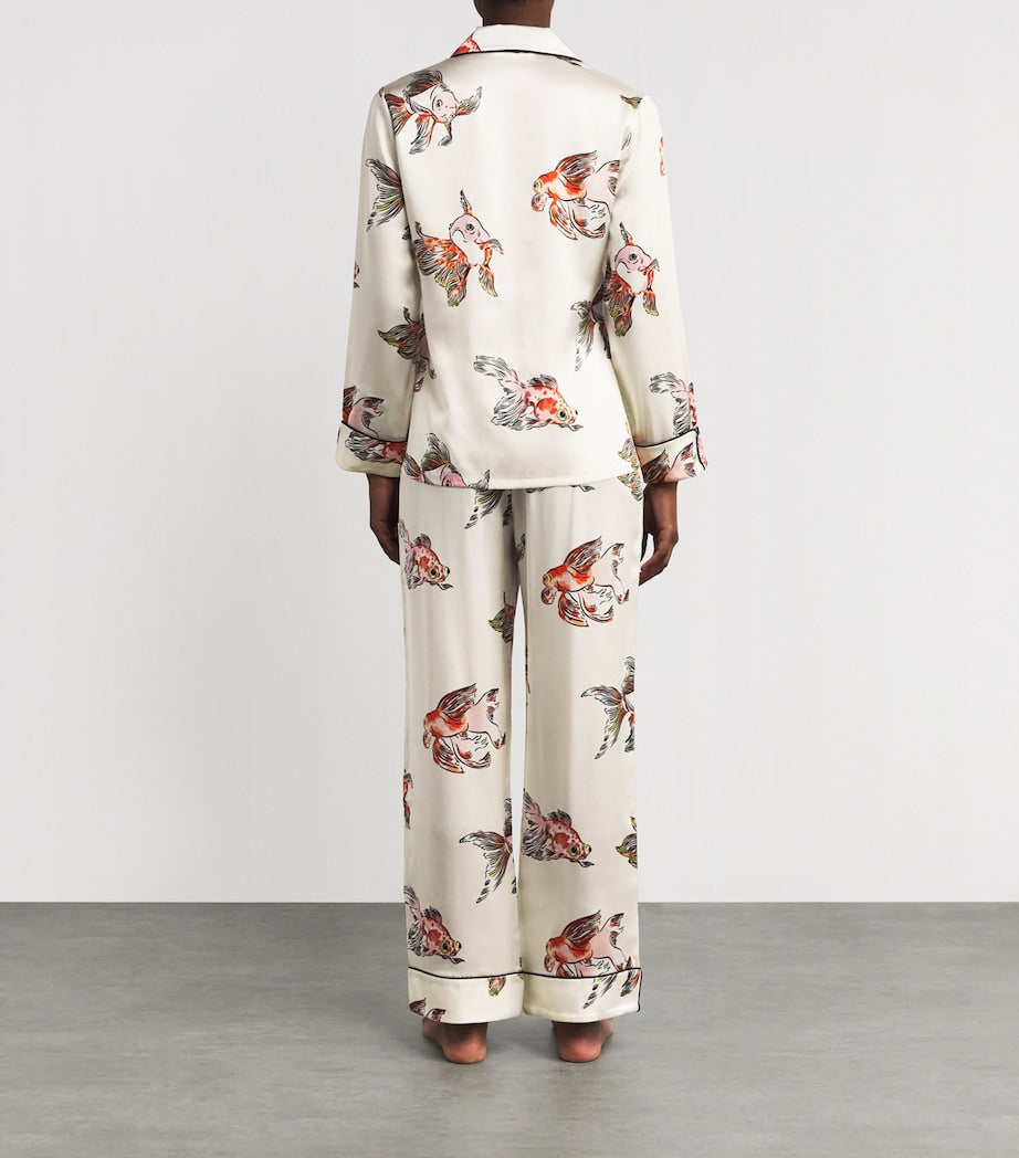 Olivia von Halle Multi Silk Lila Cora Pyjama Set