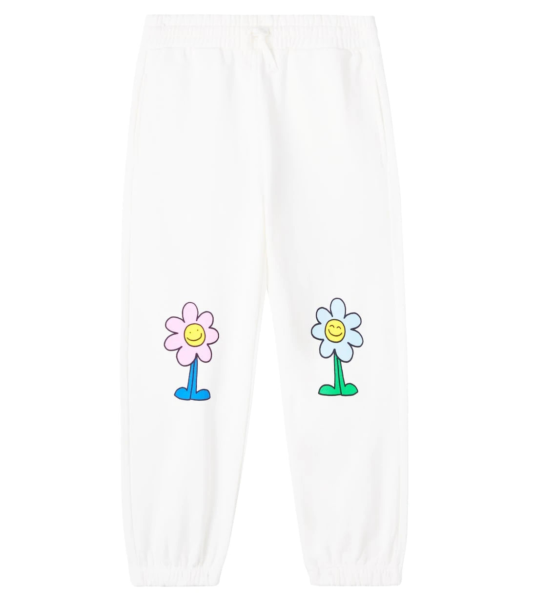 Stella McCartney Kids - بنطال رياضي قطني بطبعة جيرسي