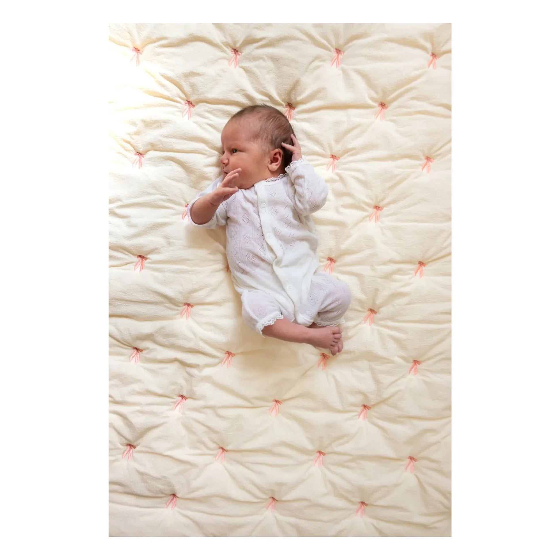 Cam Cam - Bows embroidered blanket | Pink