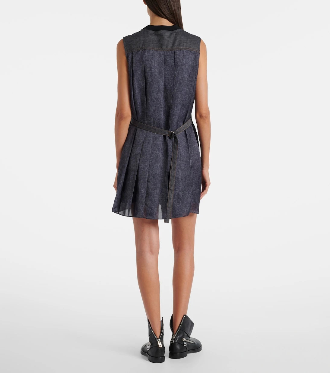 Sacai - Knitted cotton minidress