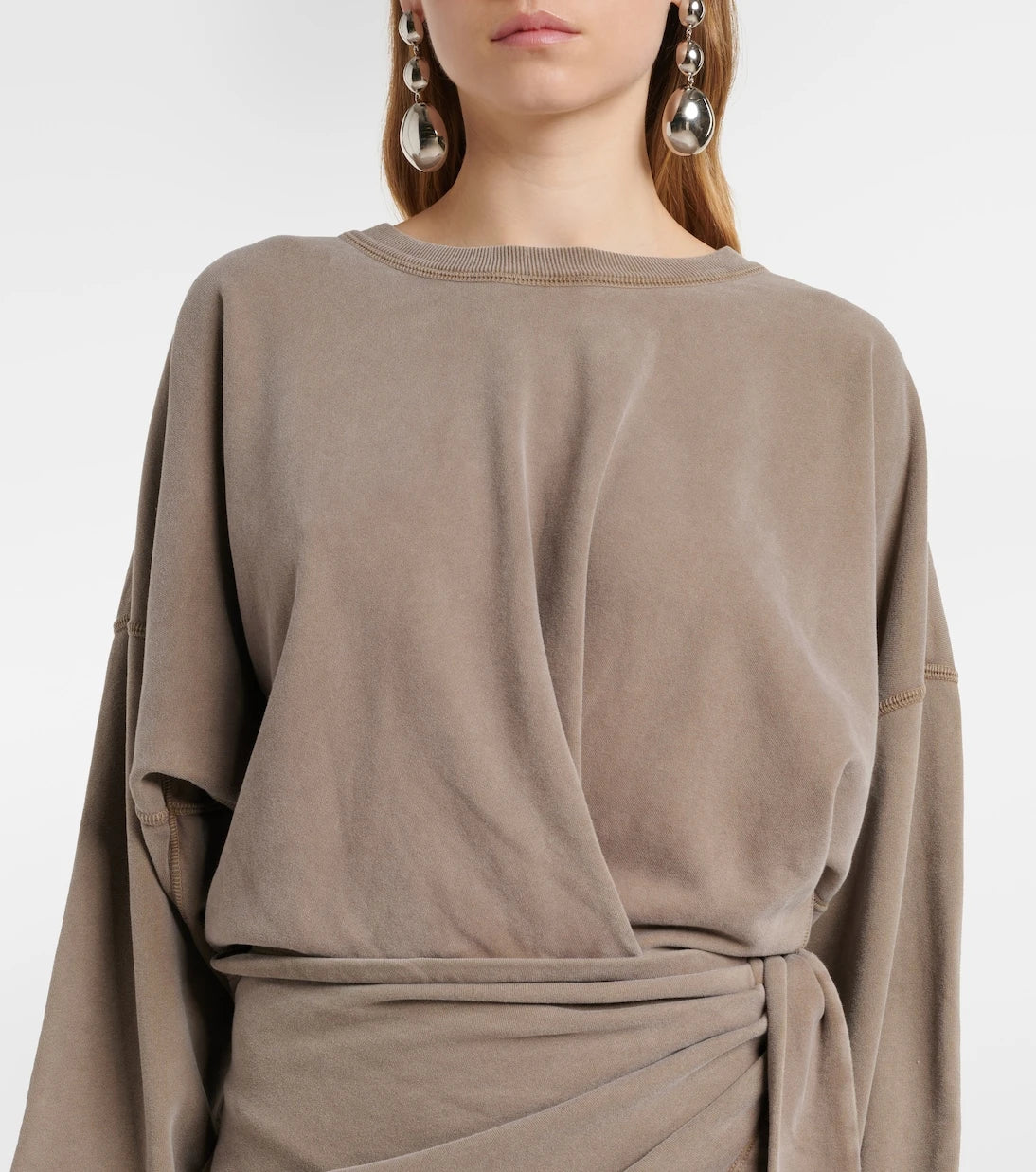 Marant Etoile - Sandrina draped cotton midi dress
