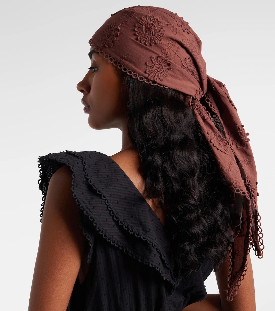 Poupette St Barth - Aura embroidered cotton scarf