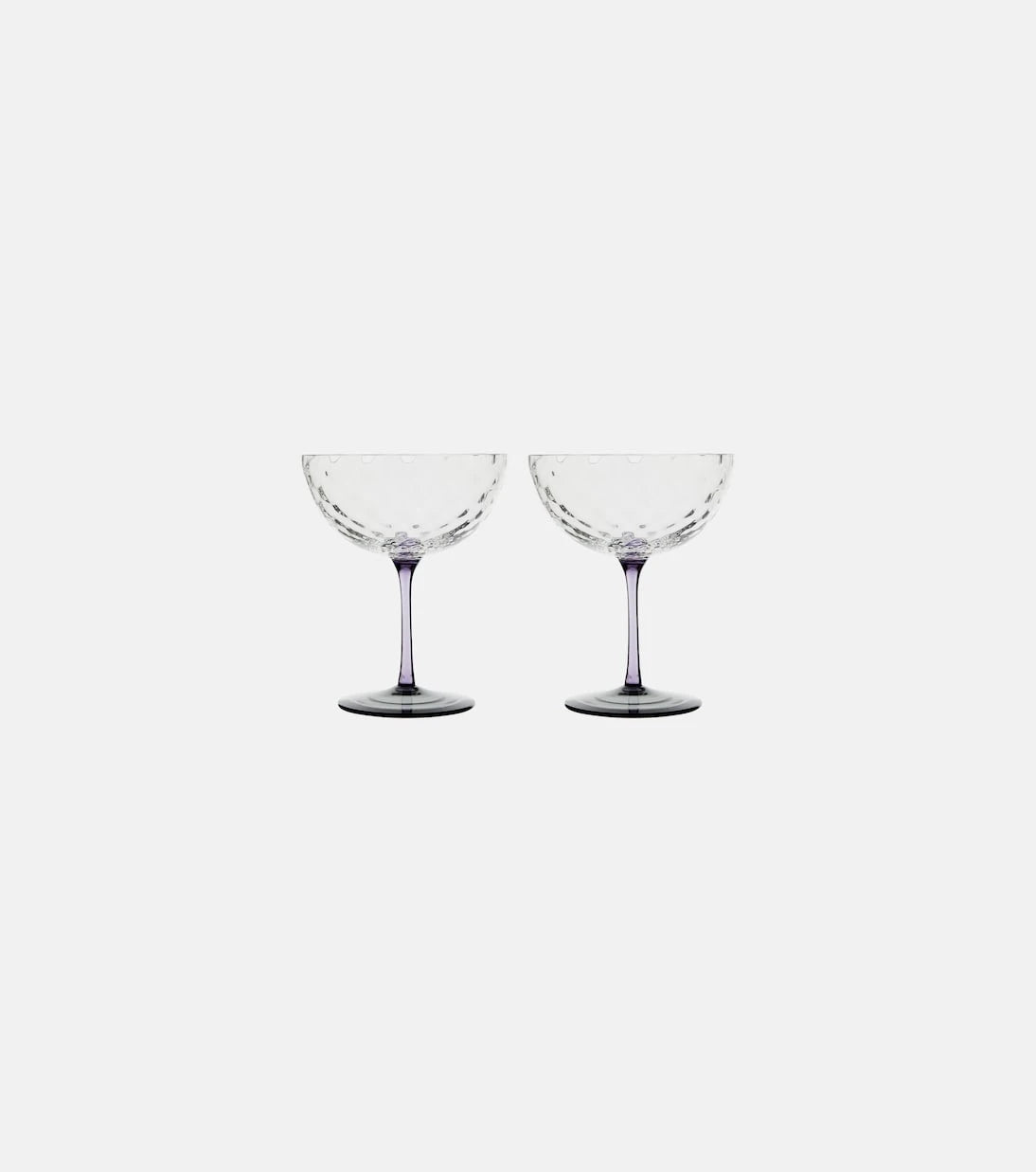 NasonMoretti - Set of 2 glass champagne bowls