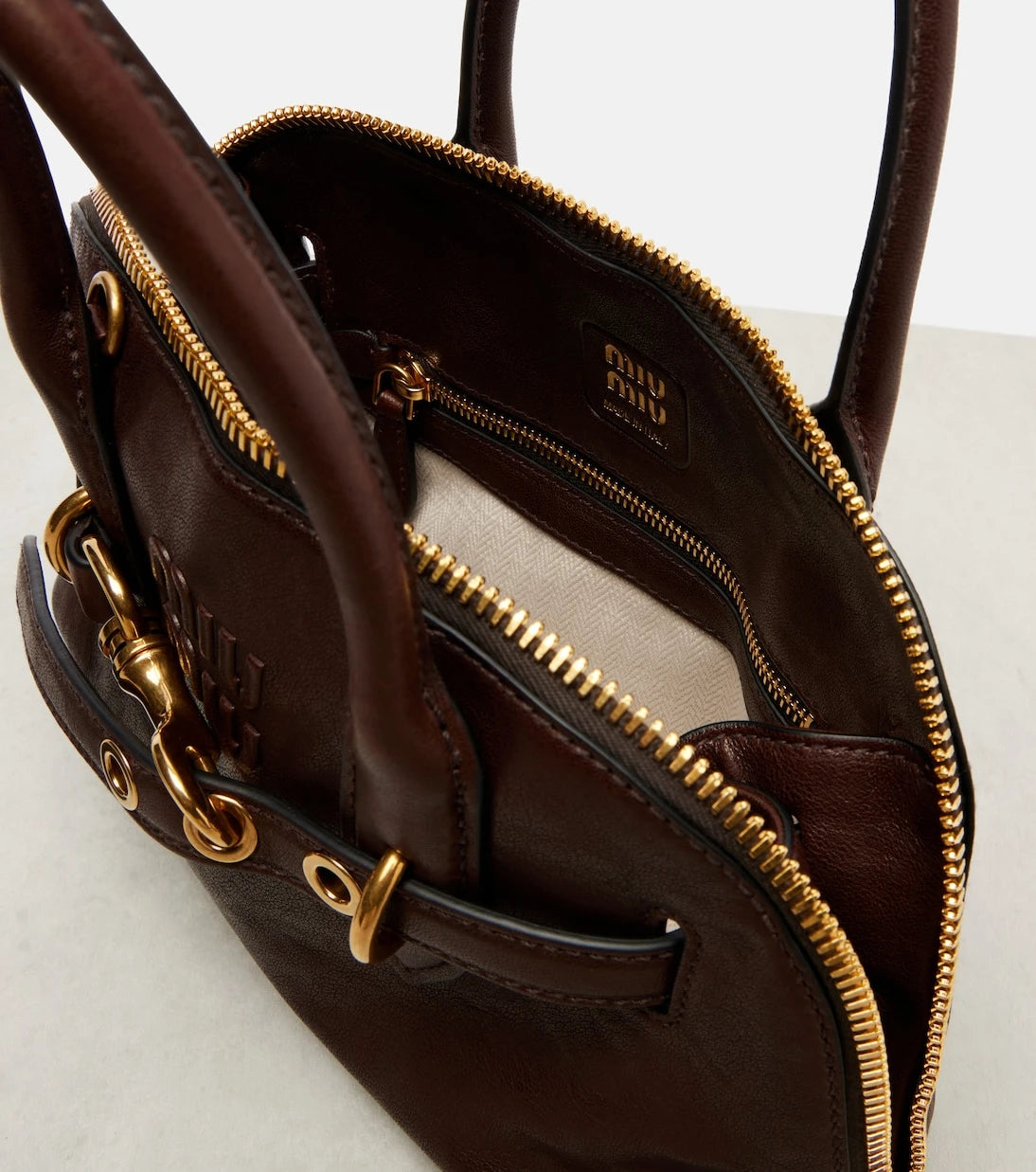 Miu Miu - Aventure leather tote bag