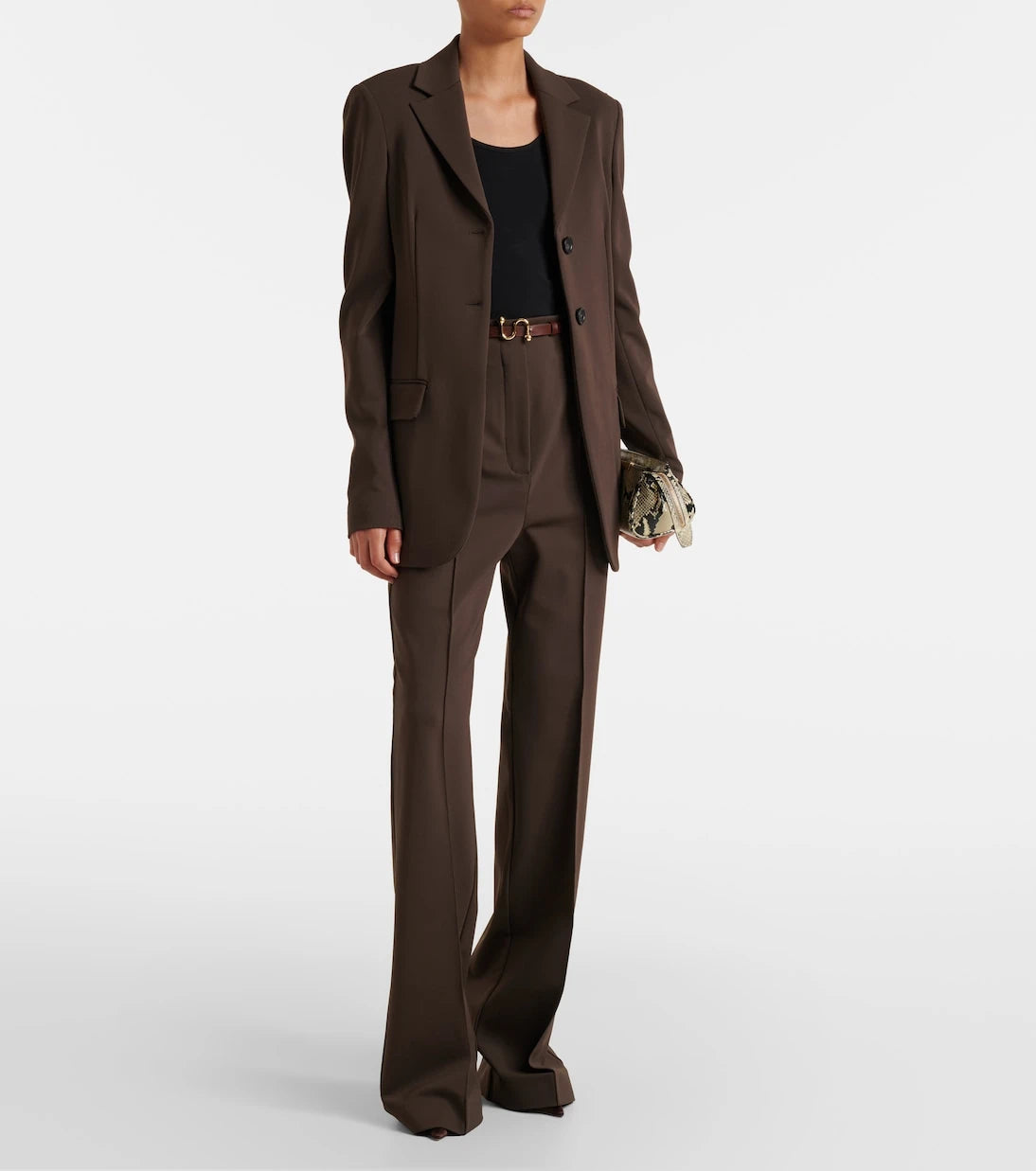 Sportmax - Belted crêpe straight pants