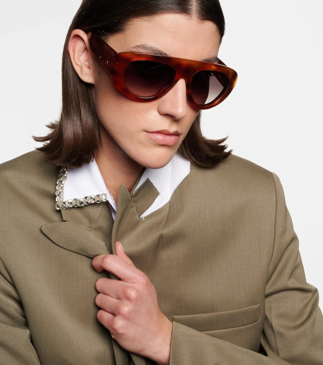 Celine Eyewear - Triomphe Stamp aviator sunglasses