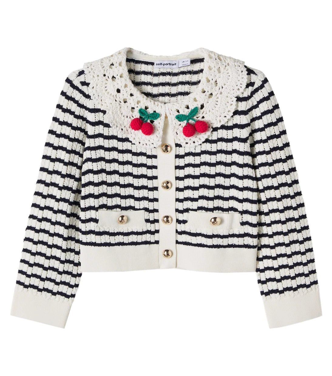 Self-Portrait Kids - Striped cardigan